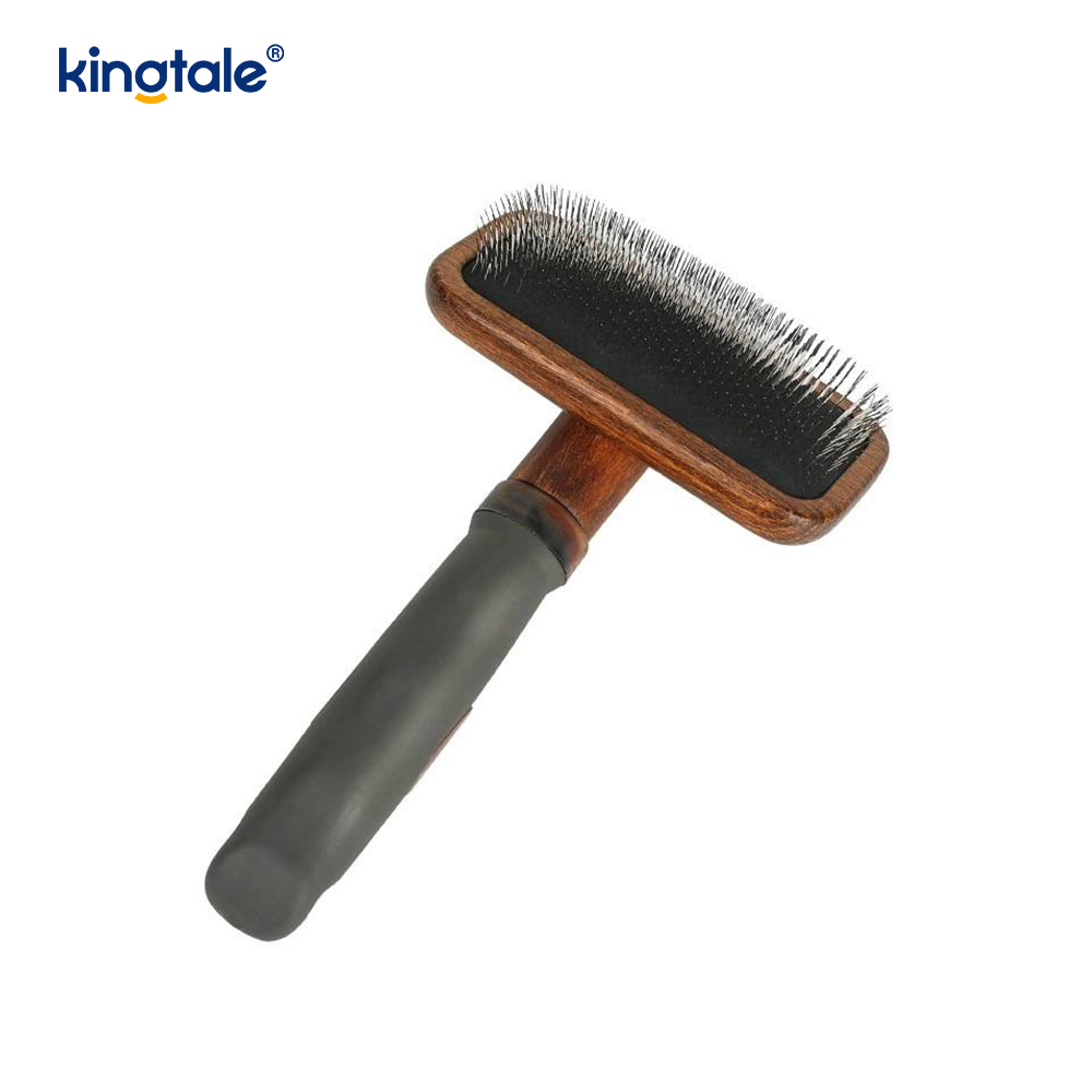 Rustfrit stålstifter Bøgetræ Krop Ground Pet Comb