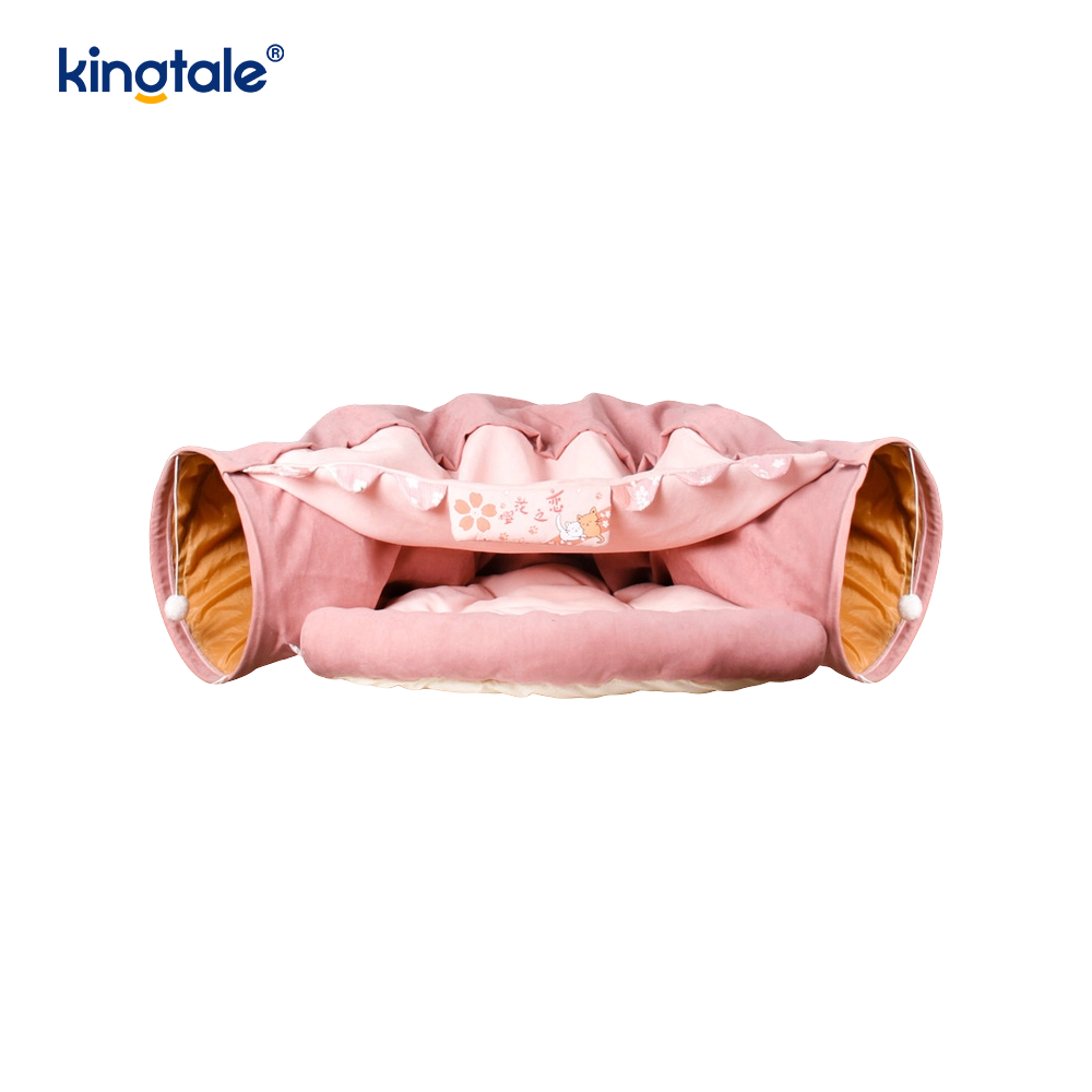 Sammenklappelig Cat Play Tunnel Interactive Toy Maze Cat House Tunnels Indendørs