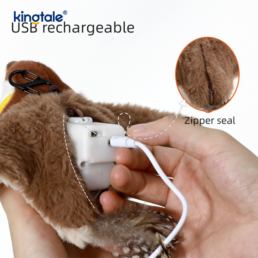 Simuleret Sparrow Pet Plys Legetøj Til Alle Racer Katte Kicker Kattespids Legetøj Sparrow