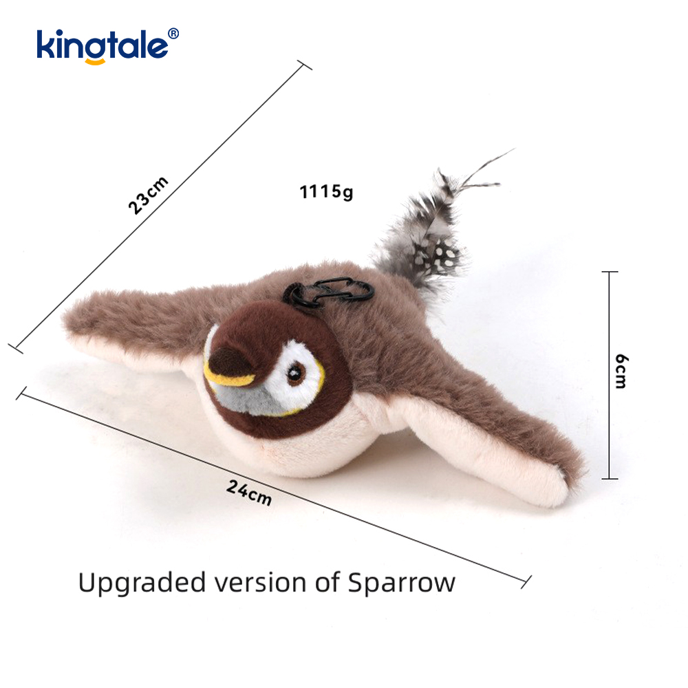 Simuleret Sparrow Pet Plys Legetøj Til Alle Racer Katte Kicker Kattespids Legetøj Sparrow