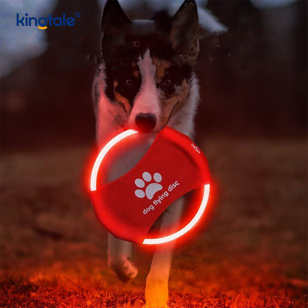 Pet Light-Up Frisbee High Visibility Lighted Pet Training Kaste Leg til træning