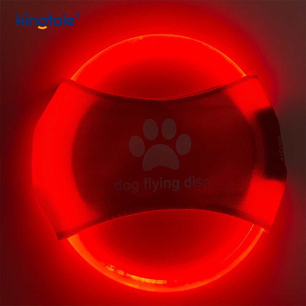Pet Light-Up Frisbee High Visibility Lighted Pet Training Kaste Leg til træning