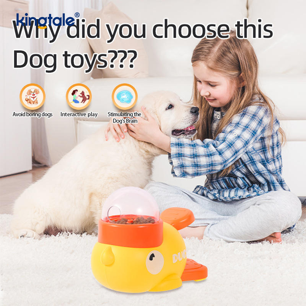 Little Yellow Duck Pet Feeder Interaktivt Hundelegetøj Foder Puslespil Slow Feeder