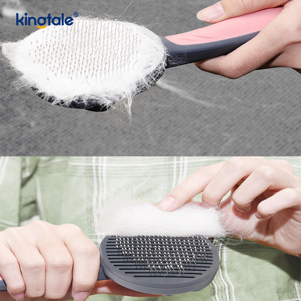 Selvrensende Slicker Brush & Pet Grooming Rake & Loppekam til hunde