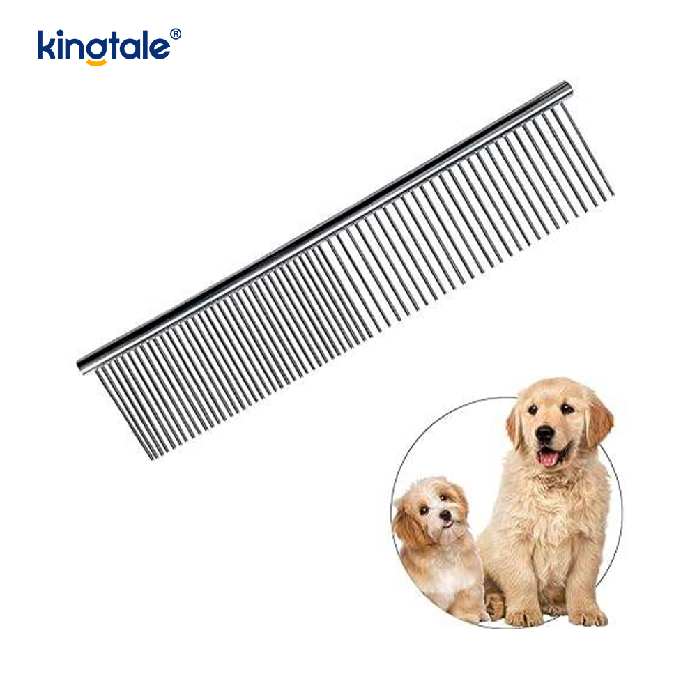 Hundekamme til pleje af rustfrit stål til pleje, metalkattekam til fjernelse af sammenfiltringer og knaster