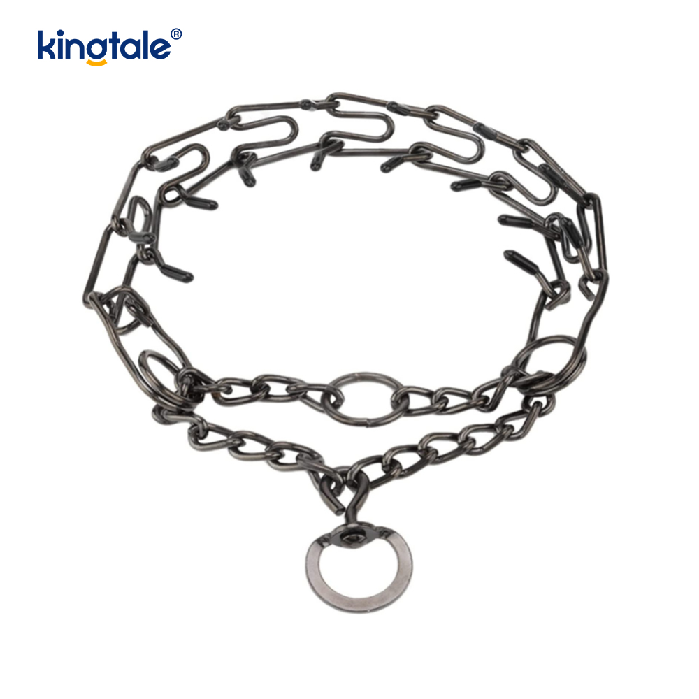 Pet Pinch Choke Halsbånd Carbon Steel Metal Prong Hundetræningshalsbånd
