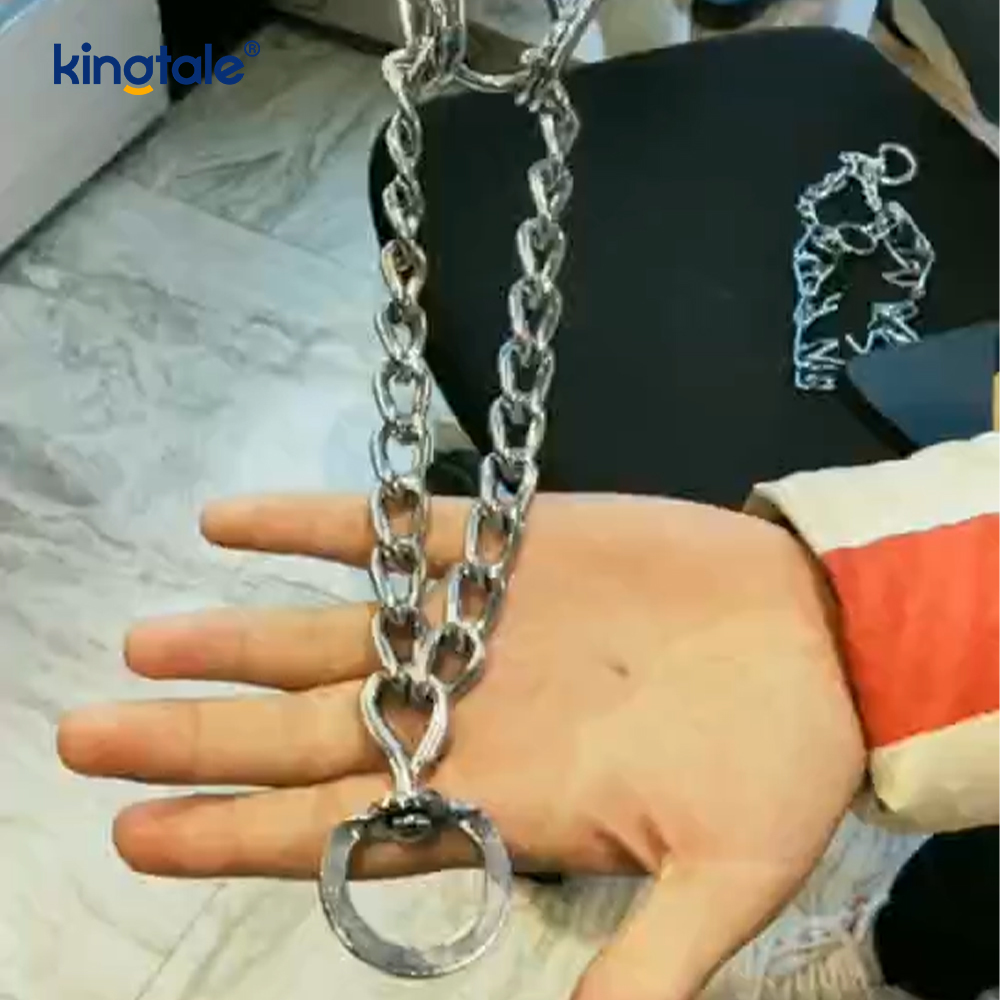 Pet Pinch Choke Halsbånd Carbon Steel Metal Prong Hundetræningshalsbånd
