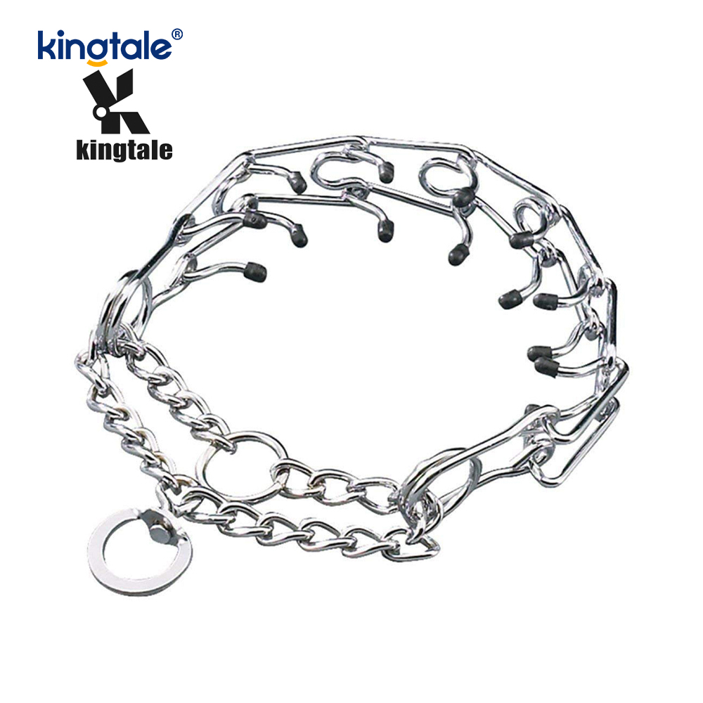 Pet Pinch Choke Halsbånd Carbon Steel Metal Prong Hundetræningshalsbånd