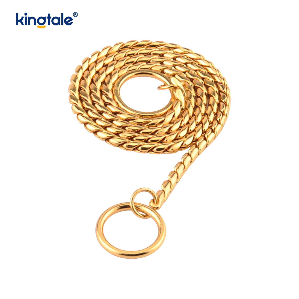 Pure Copper Metal Snake Dog Chain Halsbånd til små og mellemstore hunde