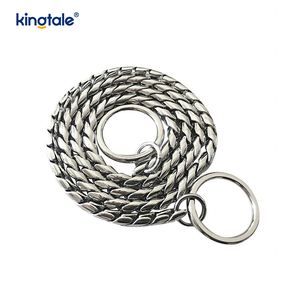 Pure Copper Metal Snake Dog Chain Halsbånd til små og mellemstore hunde