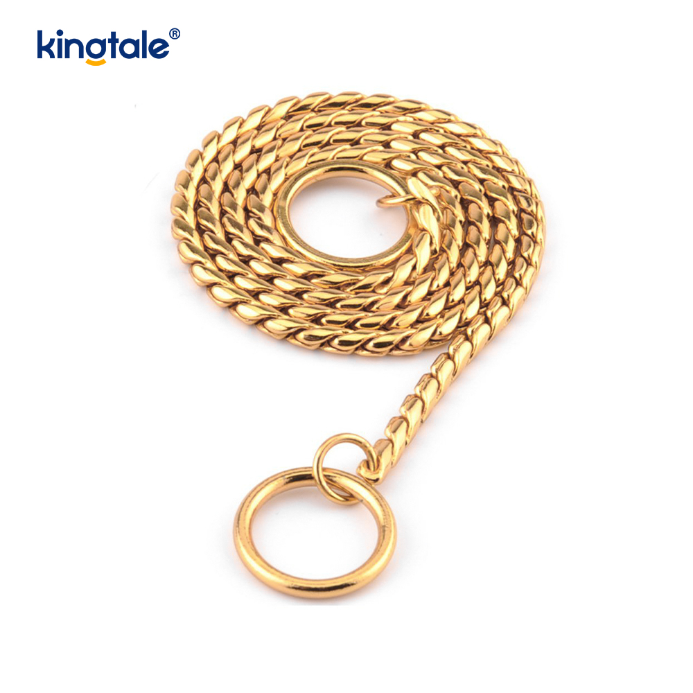 Pure Copper Metal Snake Dog Chain Halsbånd til små og mellemstore hunde