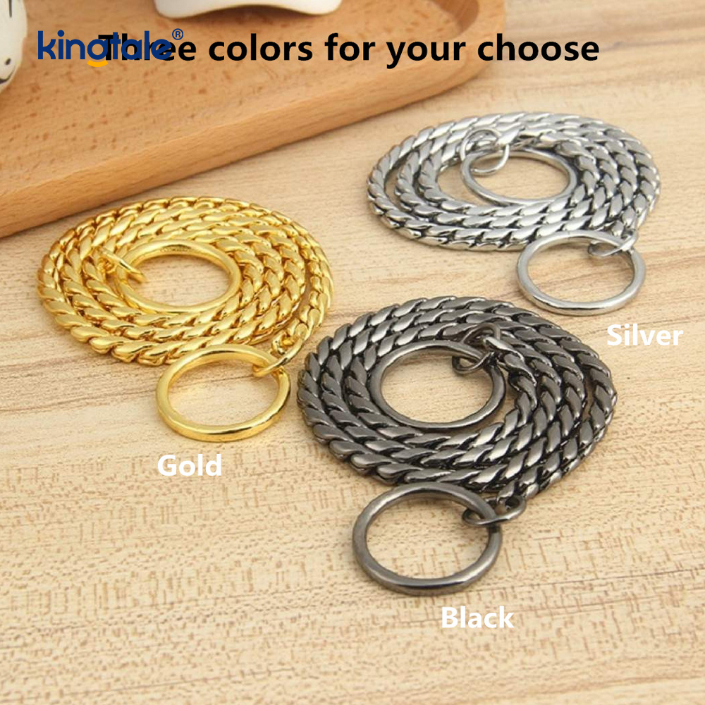 Pure Copper Metal Snake Dog Chain Halsbånd til små og mellemstore hunde