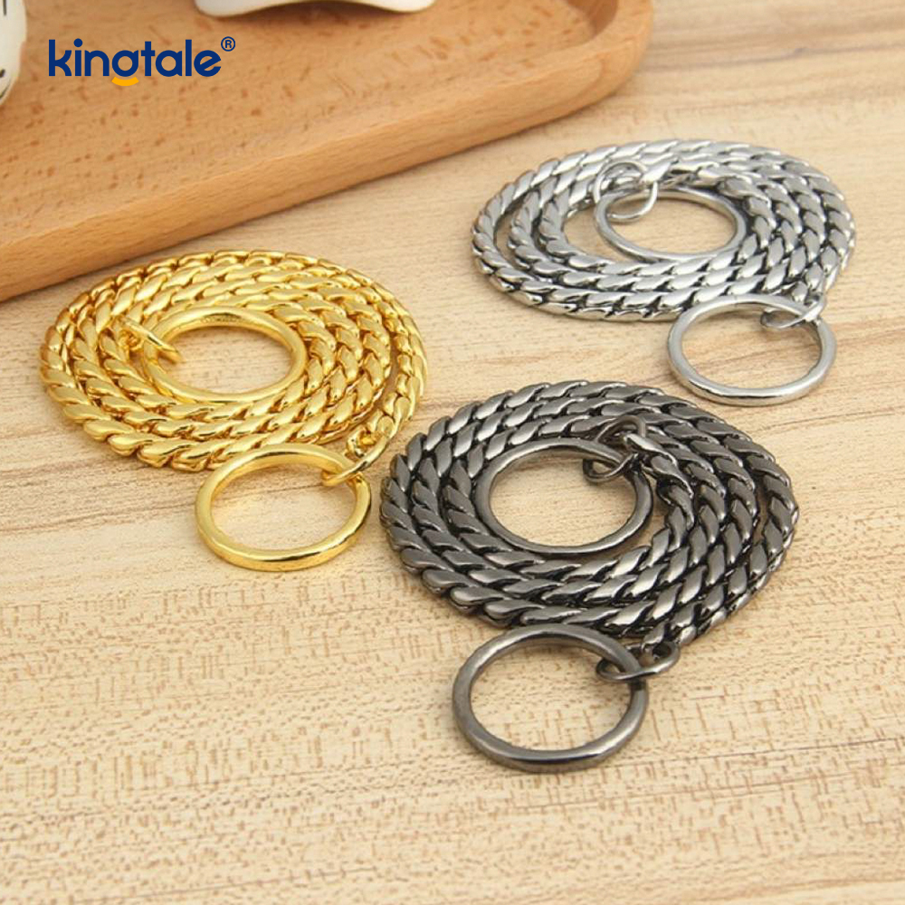Pure Copper Metal Snake Dog Chain Halsbånd til små og mellemstore hunde