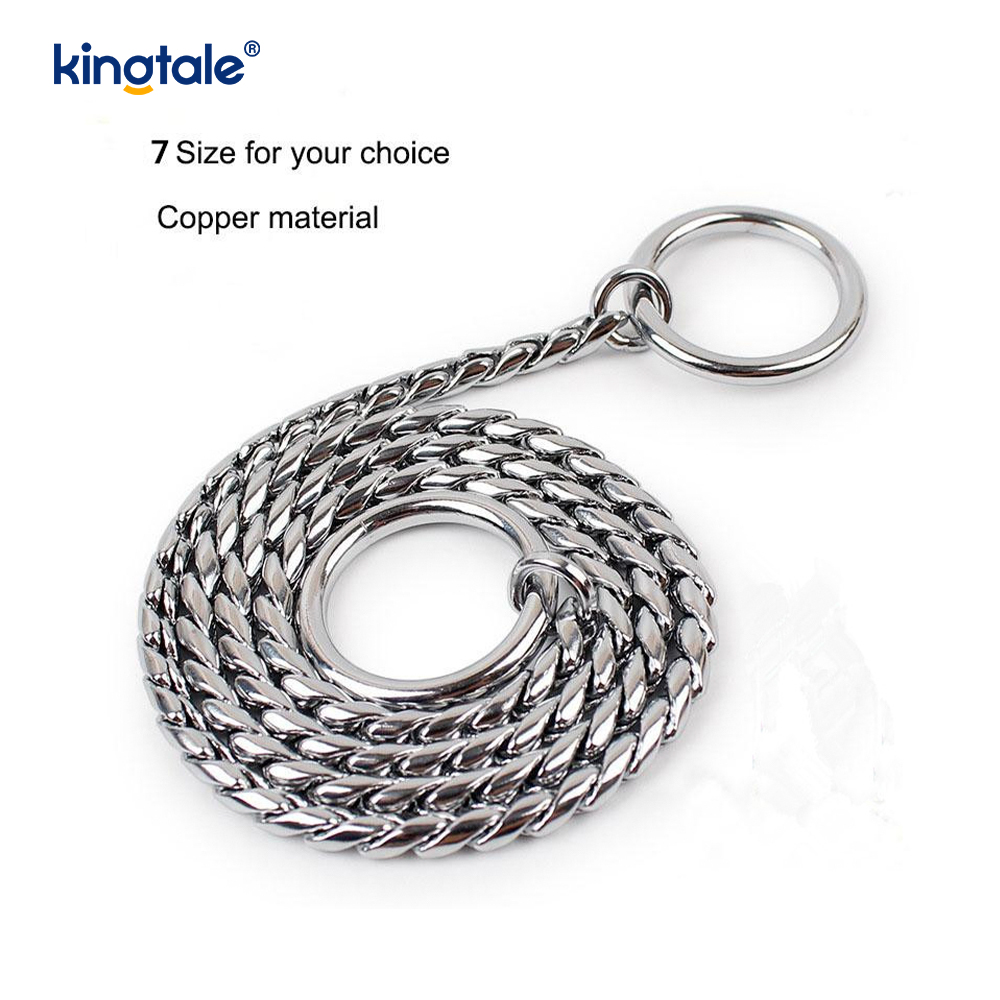 Pure Copper Metal Snake Dog Chain Halsbånd til små og mellemstore hunde