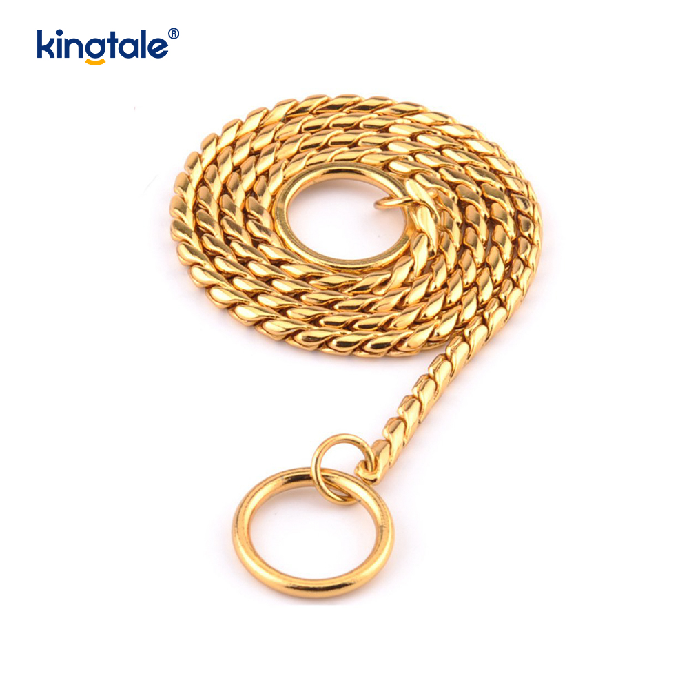 Pure Copper Metal Snake Dog Chain Halsbånd til små og mellemstore hunde
