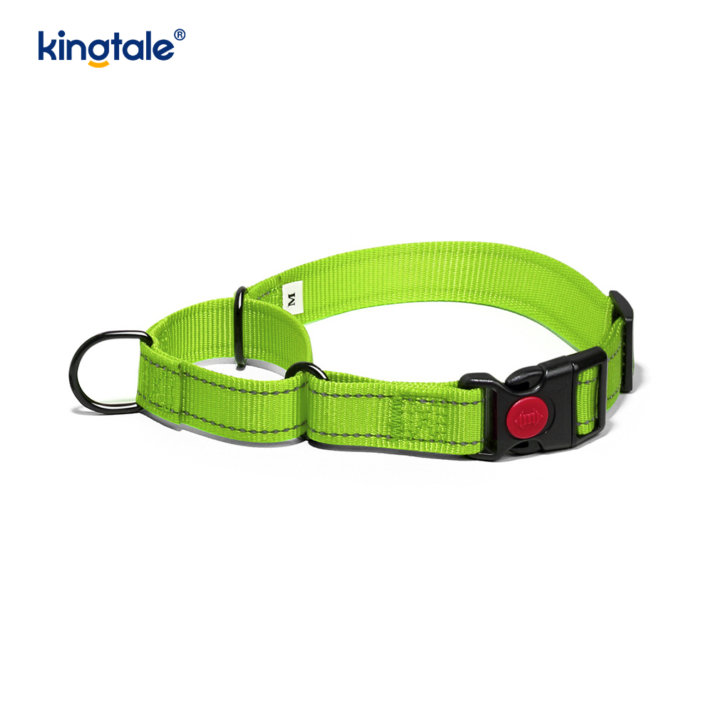 No Pull Reflekterende Justerbar Nylon Martingale Hundehalsbånd til S M L Hunde