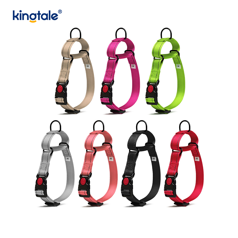 No Pull Reflekterende Justerbar Nylon Martingale Hundehalsbånd til S M L Hunde