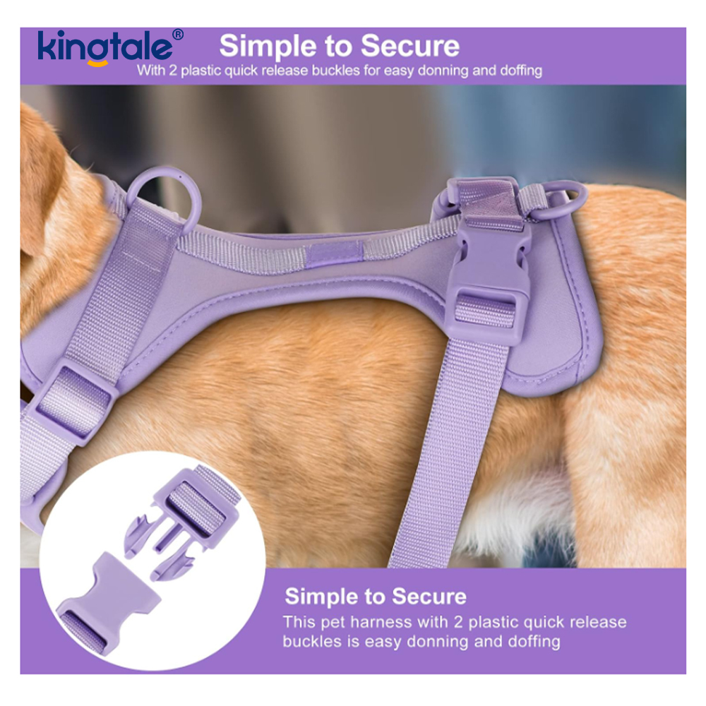 Custom Pet Justerbar Pvc No Pull Letvægts hundesele Snorhalsbånd