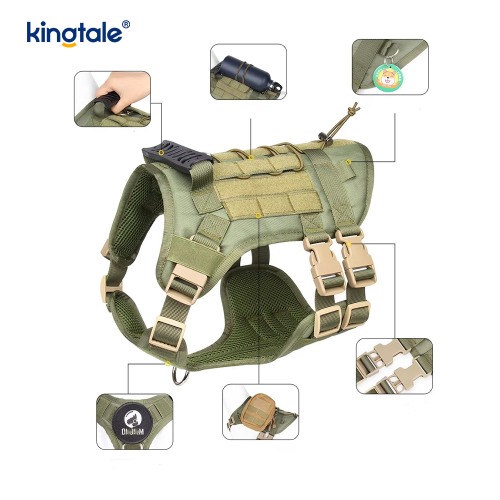 Tilpasset Heavy Duty Large Vest Mesh Åndbar Justerbar Hundesele