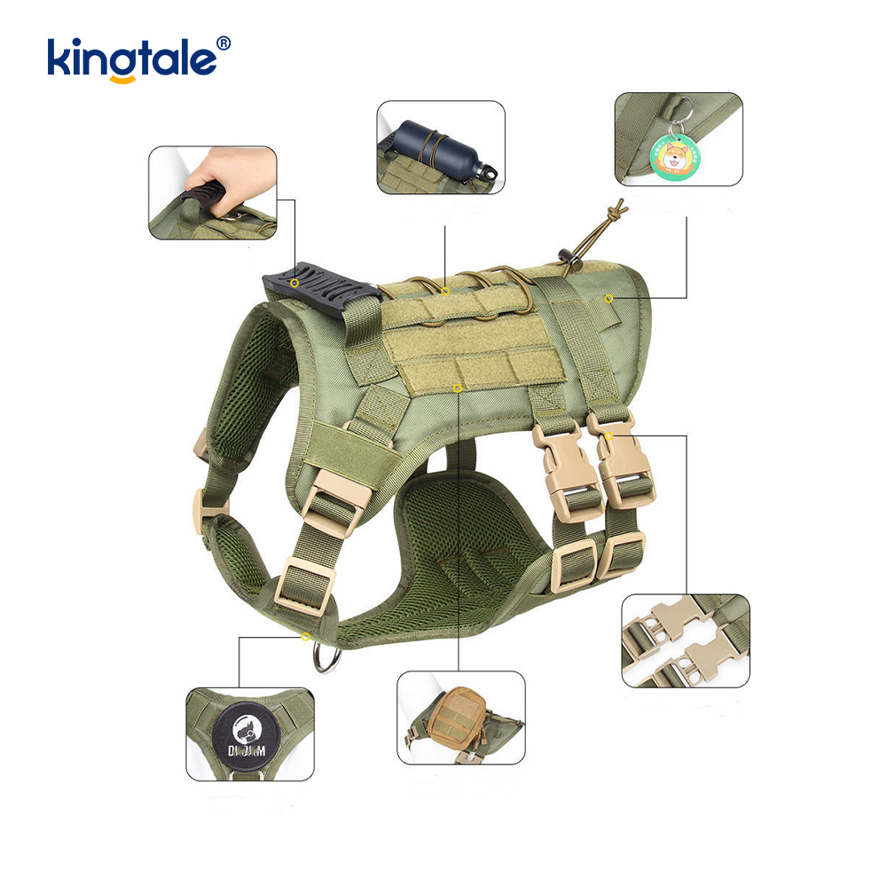 Tilpasset Heavy Duty Large Vest Mesh Åndbar Justerbar Hundesele