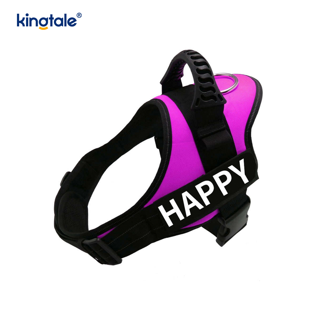 No Pull Reflekterende Designer Hundesele Solid Nylon Rope Hundesnor
