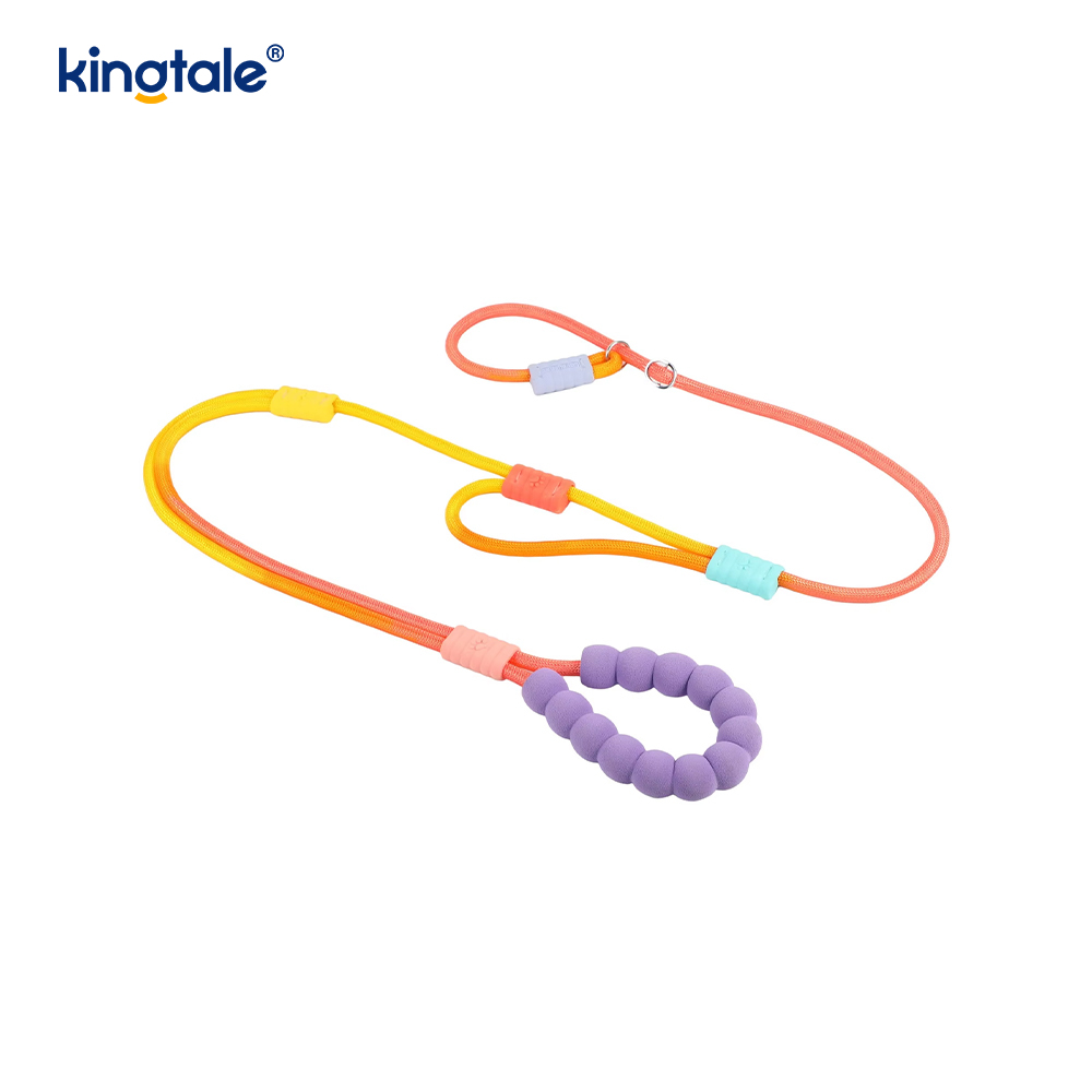 No Pull Holdbar Justerbar Nylon Dobbelt Håndtag Farverig Hunde Slip Leash