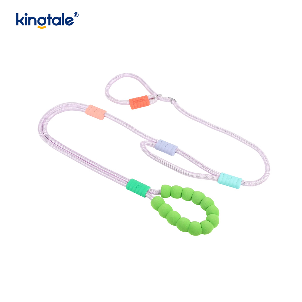 No Pull Holdbar Justerbar Nylon Dobbelt Håndtag Farverig Hunde Slip Leash