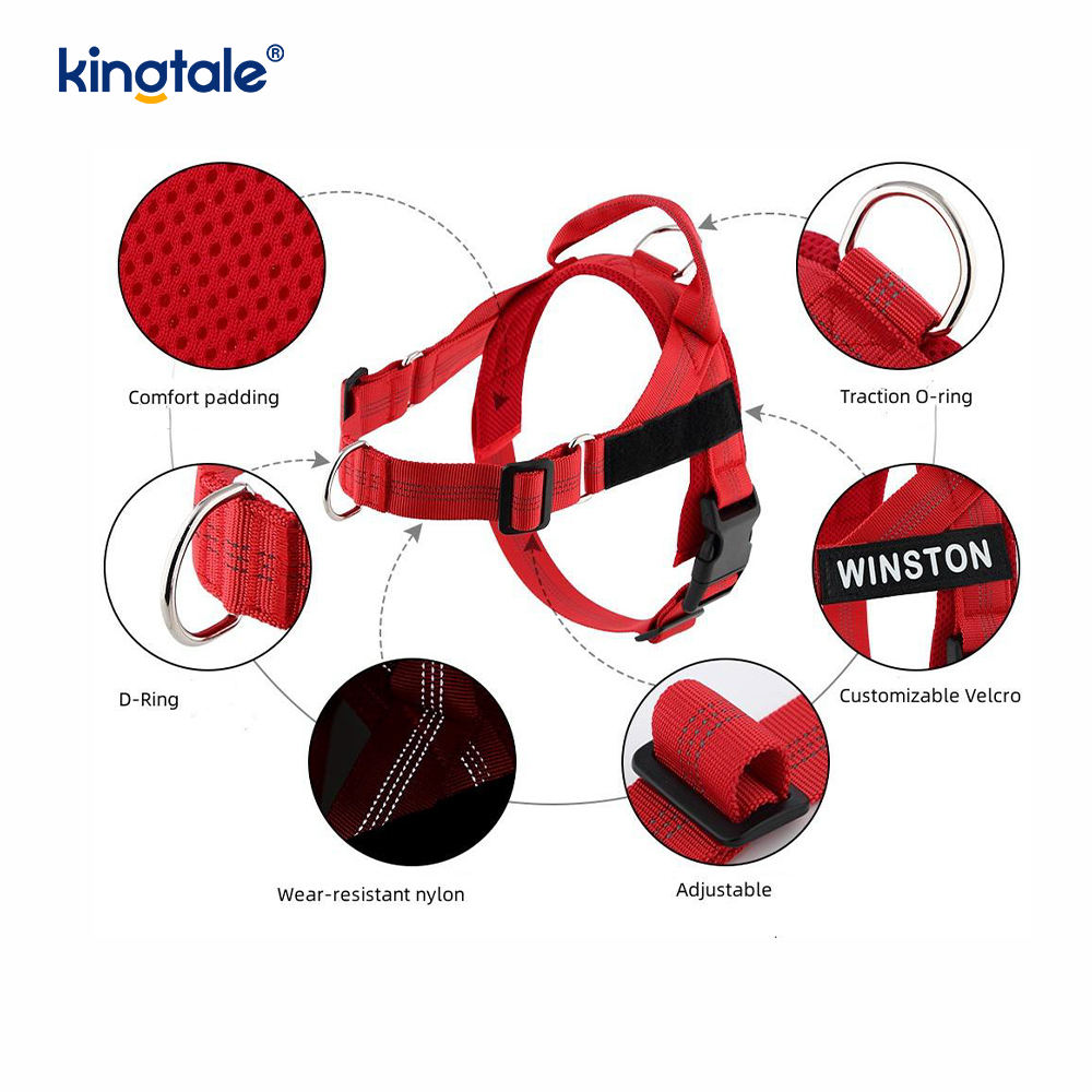 Brugerdefineret Reflekterende Mesh Holdbar Justerbar No Pull Dog Sele