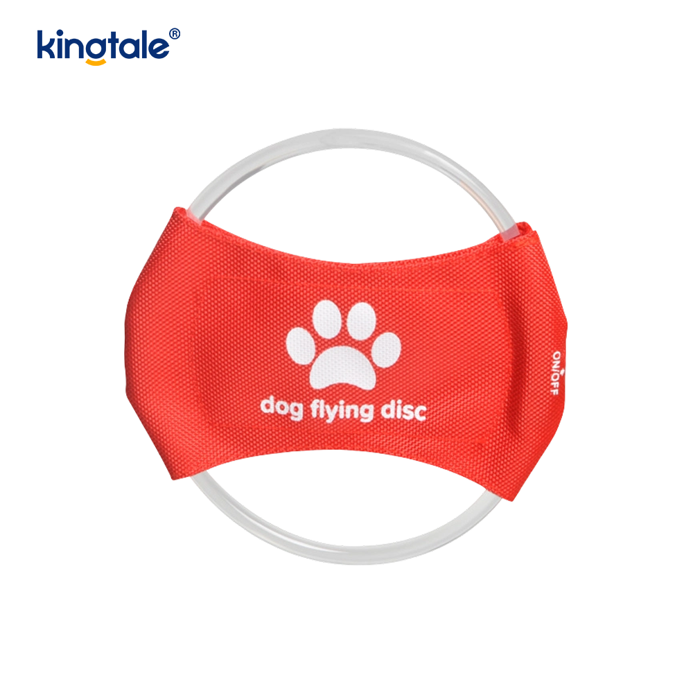 LED genopladeligt lys-up frisbee hundetræningslegetøj til kæledyr