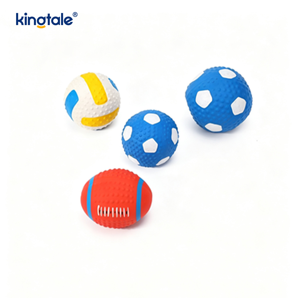 Latex knirkende kæledyrslegetøj (fodbold, fodbold, volleyball)