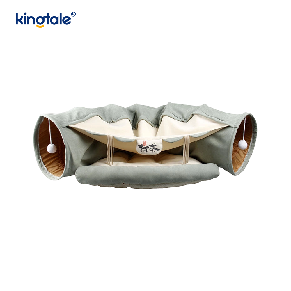 Sammenklappelig Cat Play Tunnel Interactive Toy Maze Cat House Tunnels Indendørs