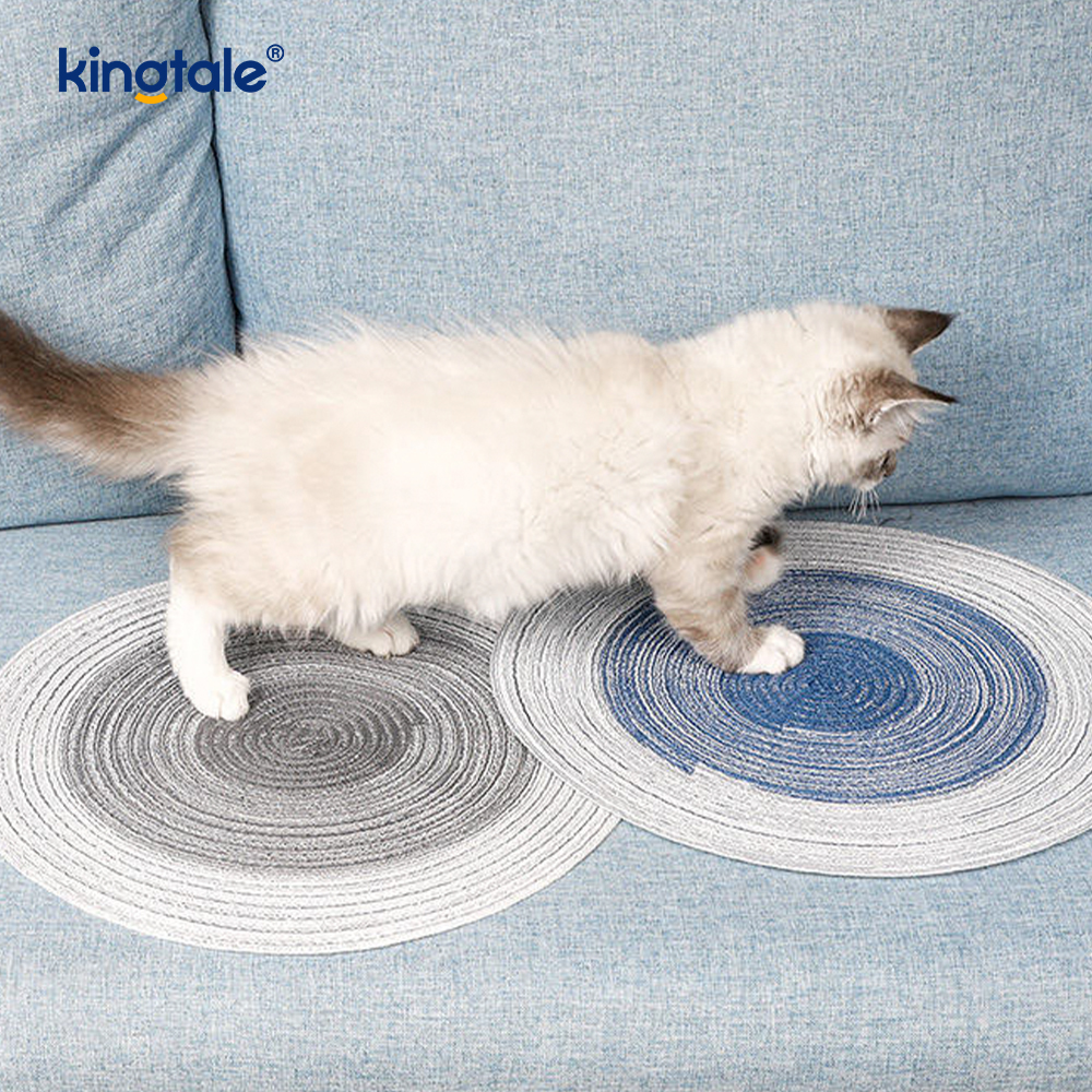 Naturlig Sisal Cat Scratcher Mat Vandret Cat Gulv Ridse Pad Tæppe
