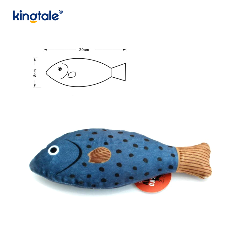 Knirkende holdbart kattelegetøj med forskellige realistiske fisk