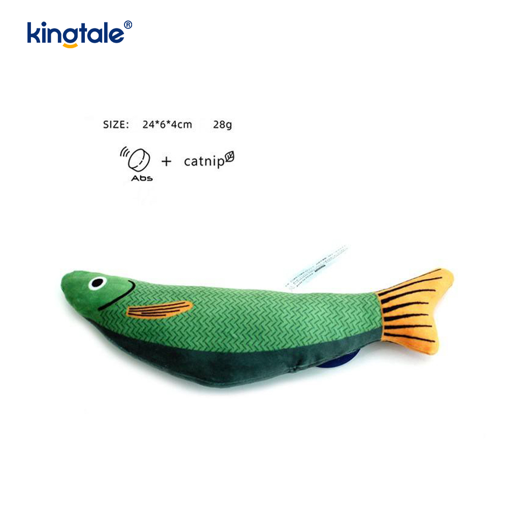 Knirkende holdbart kattelegetøj med forskellige realistiske fisk