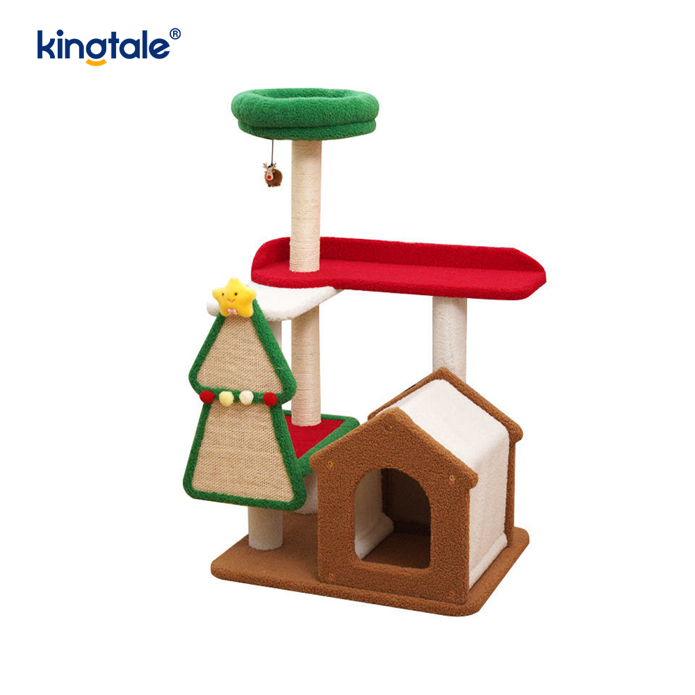 Christmas Series Custom Slidfast Cat Scratch Pillar Siege Tower Apartment