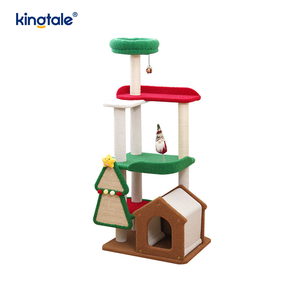 Christmas Series Custom Slidfast Cat Scratch Pillar Siege Tower Apartment