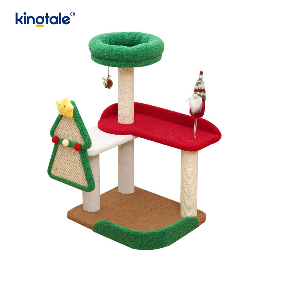 Christmas Series Custom Slidfast Cat Scratch Pillar Siege Tower Apartment