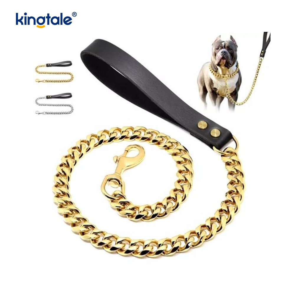 Heavy Duty Chain Hundesnor Metal Flerfarvet Pet Dog Walking Chain Leash