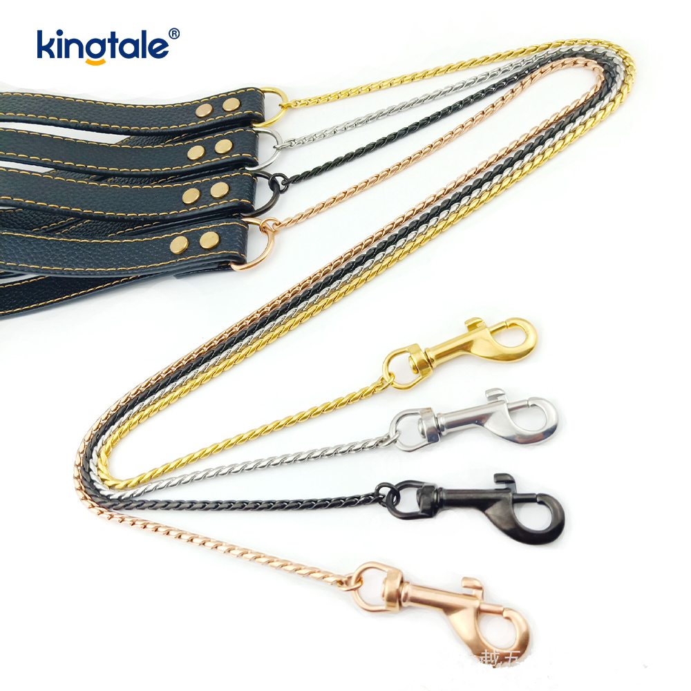 Heavy Duty Chain Hundesnor Metal Flerfarvet Pet Dog Walking Chain Leash