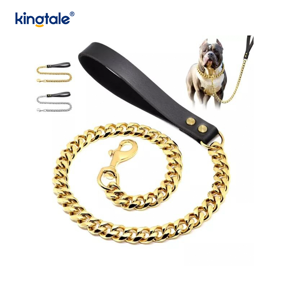 Heavy Duty Chain Hundesnor Metal Flerfarvet Pet Dog Walking Chain Leash